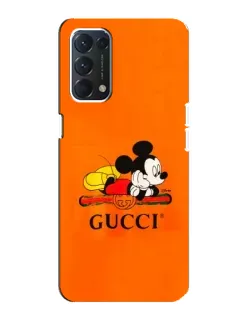 Чохол для OPPO A74 з картинкою «Міккі Маус Gucci — помаранч»