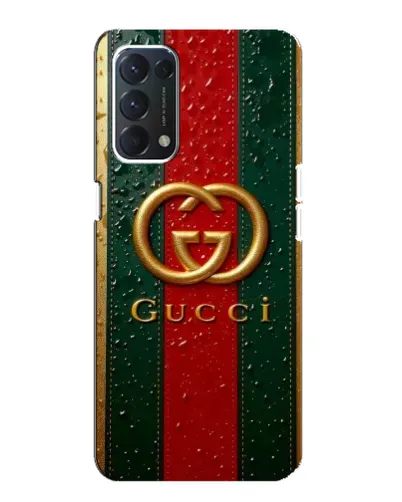 Чохол для OPPO A74 з картинкою «Gucci — фірмова смуга та золото» Чохол для OPPO A74 з картинкою «Gucci — фірмова смуга та золото»