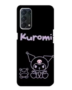 Чехол для OPPO A74 с картинкой «Kuromi — черный минимализм» Чехол для OPPO A74 с картинкой «Kuromi — черный минимализм»