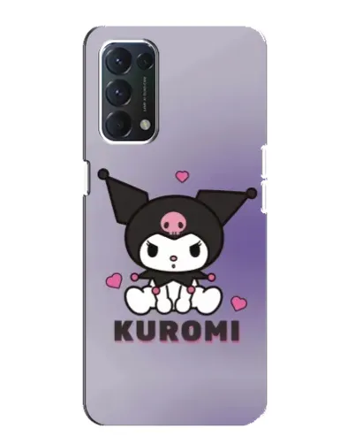 Чехол для OPPO A74 с картинкой «Kuromi — фиолетовый арт»