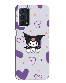 Чохол для OPPO A74 з картинкою «Kuromi та лавандові серця»