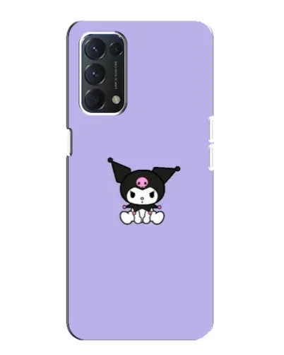 Чехол для OPPO A74 с картинкой «Kuromi — фиолетовый минимализм»