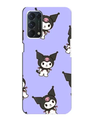 Чехол для OPPO A74 с картинкой «Паттерн с Kuromi»