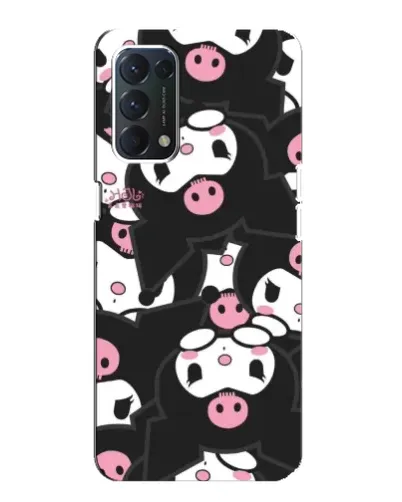 Чехол для OPPO A74 с картинкой «Паттерн голов Куроми»