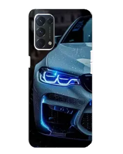 Чехол для OPPO A74 с картинкой «Взгляд BMW с синими фарами» Чехол для OPPO A74 с картинкой «Взгляд BMW с синими фарами»