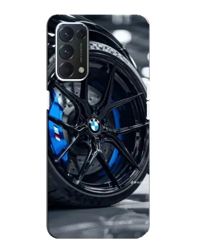 Чехол для OPPO A74 с картинкой «Колесо BMW вблизи»