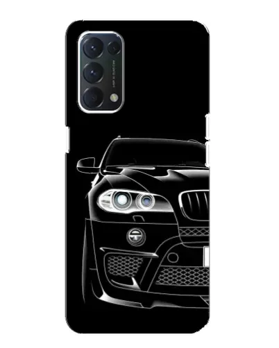 Чехол для OPPO A74 с картинкой «Темный силуэт BMW»