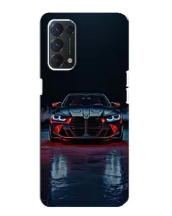 Чехол для OPPO A74 с картинкой «BMW на мокрой дороге»