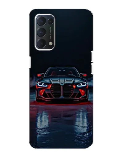Чехол для OPPO A74 с картинкой «BMW на мокрой дороге»