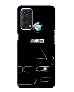 Чехол для OPPO A74 с картинкой «Минималистичный принт BMW M3»