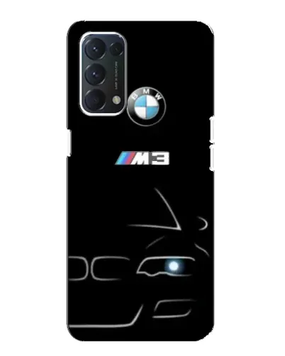 Чехол для OPPO A74 с картинкой «Минималистичный принт BMW M3»
