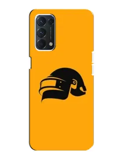Чехол для OPPO A74 с картинкой «PUBG — золотой шлем»