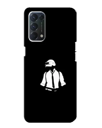 Чехол для OPPO A74 с картинкой «PUBG — белый шлем»