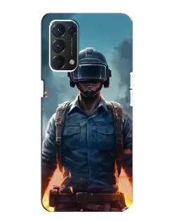 Чехол для OPPO A74 с картинкой «PUBG — реалистичный герой»
