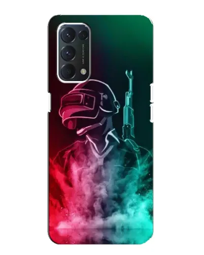 Чехол для OPPO A74 с картинкой «PUBG — огненный воин»