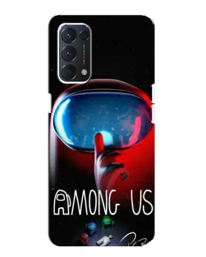 Чехол для OPPO A74 с картинкой «Красный импостер — макро» Чехол для OPPO A74 с картинкой «Красный импостер — макро»