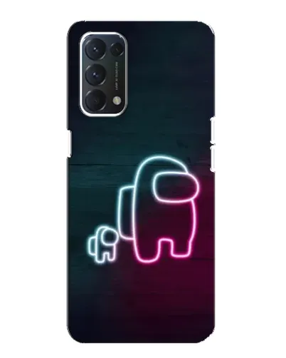 Чехол для OPPO A74 с картинкой «Among Us неон-арт» Чехол для OPPO A74 с картинкой «Among Us неон-арт»