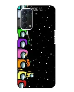 Чохол для OPPO A74 з картинкою «Команда Among Us»