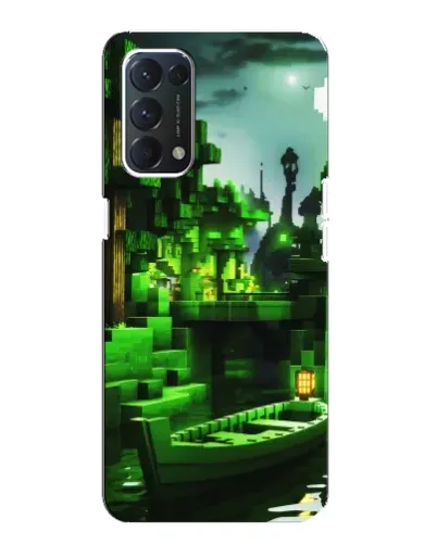 Чохол для OPPO A74 з картинкою «Minecraft лісовий пейзаж»