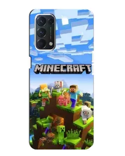 Чохол для OPPO A74 з картинкою «Minecraft класичний світ»