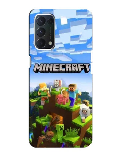 Чохол для OPPO A74 з картинкою «Minecraft класичний світ»