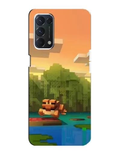 Чохол для OPPO A74 з картинкою «Майнкрафт захід сонця»