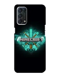 Чохол для OPPO A74 з картинкою «Minecraft Diamond лого»