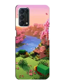 Чохол для OPPO A74 з картинкою «Рожеве дерево Minecraft»