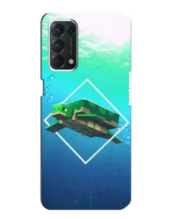 Чохол для OPPO A74 з картинкою «Черепаха Minecraft»