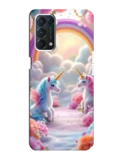 Чохол для OPPO A74 з картинкою «Веселка і єдинороги» Чохол для OPPO A74 з картинкою «Веселка і єдинороги»