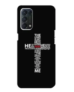 Чехол для OPPO A74 с картинкой «Текстовый крест»