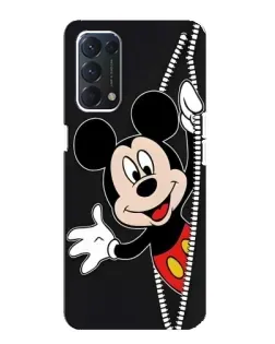 Чехол для OPPO A74 с картинкой «Микки раздвигает стены»
