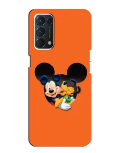 Чехол для OPPO A74 с картинкой «Сердце Микки Минни»