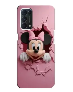 Чехол для OPPO A74 с картинкой «Минни сквозь стену»