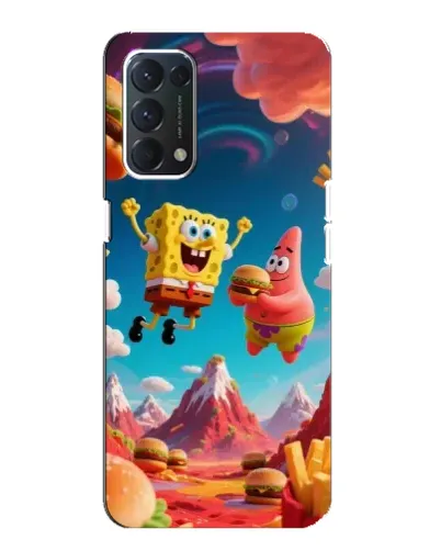 Чехол для OPPO A74 с картинкой «Космический фастфуд»