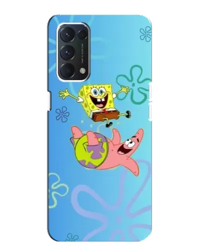 Чехол для OPPO A74 с картинкой «Спанч Боб и Патрик»
