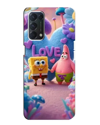 Чехол для OPPO A74 с картинкой «Губка Боб Патрик»