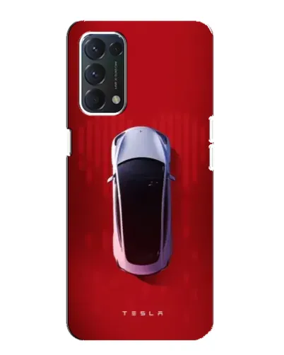 Чехол для OPPO A74 с картинкой «Tesla Top View»