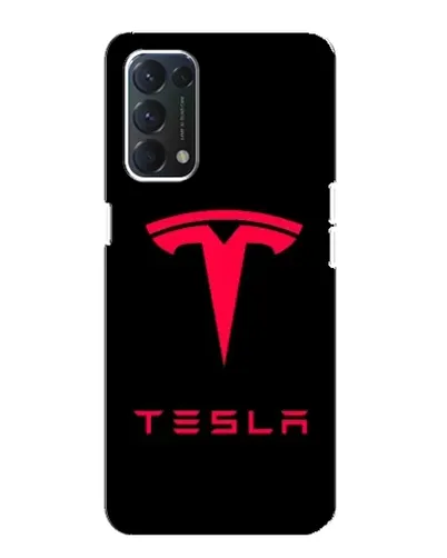 Чехол для OPPO A74 с картинкой «Tesla Red Logo»