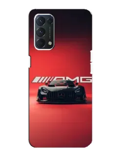 Чехол для OPPO A74 с картинкой «Mercedes AMG — красная линия»