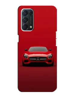 Чехол для OPPO A74 с картинкой «Красный Mercedes AMG»