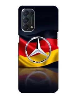 Чехол для OPPO A74 с картинкой «Mercedes — флаг Германии»