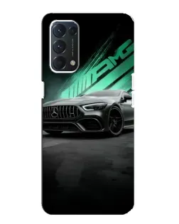 Чехол для OPPO A74 с картинкой «Темный Mercedes AMG»