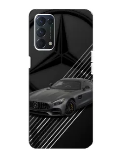 Чехол для OPPO A74 с картинкой «Mercedes AMG — графика»