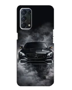 Чехол для OPPO A74 с картинкой «Mercedes в дыму»