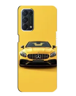 Чехол для OPPO A74 с картинкой «Желтый Mercedes GT»