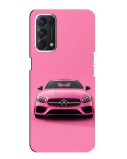 Чехол для OPPO A74 с картинкой «Розовый Mercedes AMG»