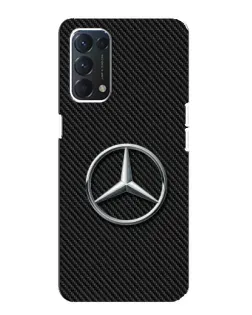 Чехол для OPPO A74 с картинкой «Карбоновый Mercedes стиль»
