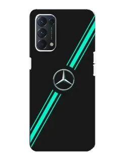 Чехол для OPPO A74 с картинкой «Спортивные линии Mercedes»