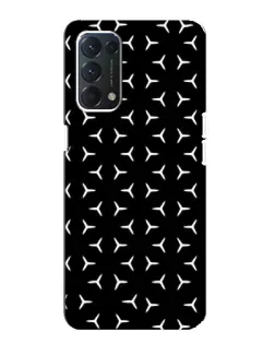 Чехол для OPPO A74 с картинкой «Mercedes паттерн звезд»